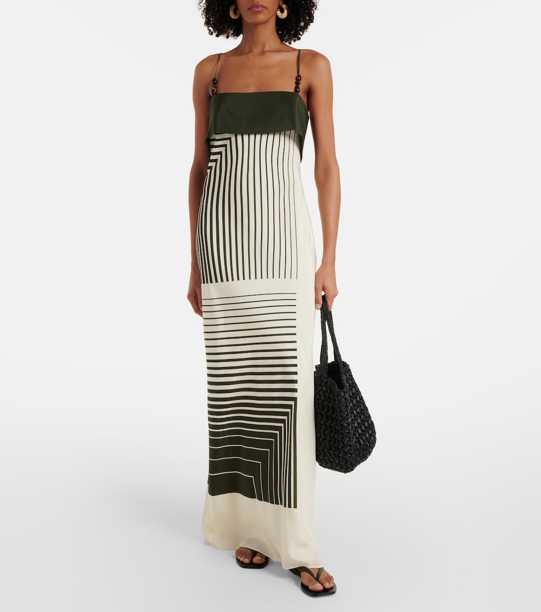 Leilana striped silk maxi dress | SIR