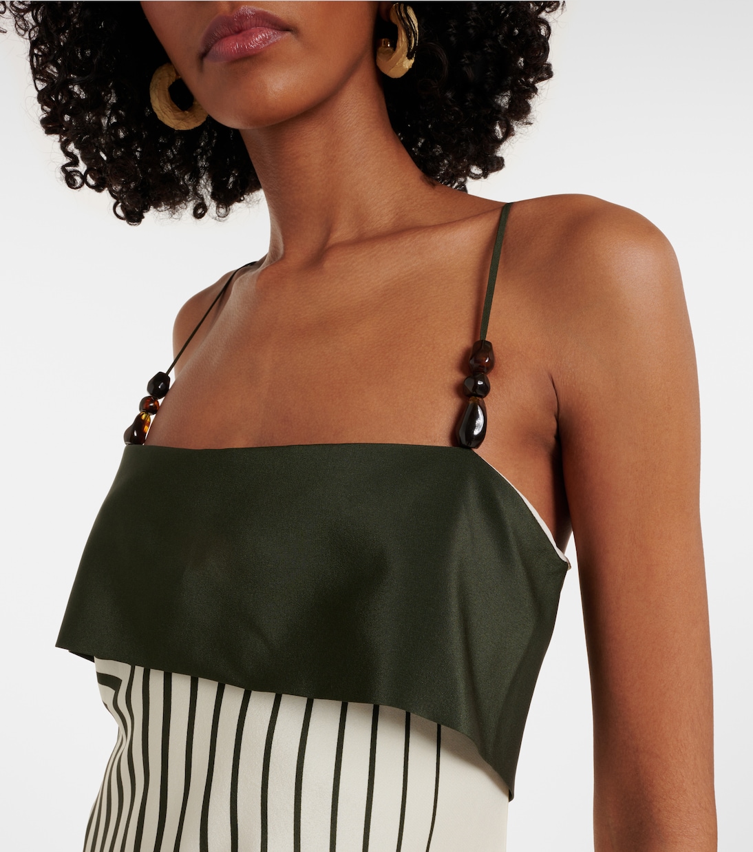 Leilana striped silk maxi dress | SIR
