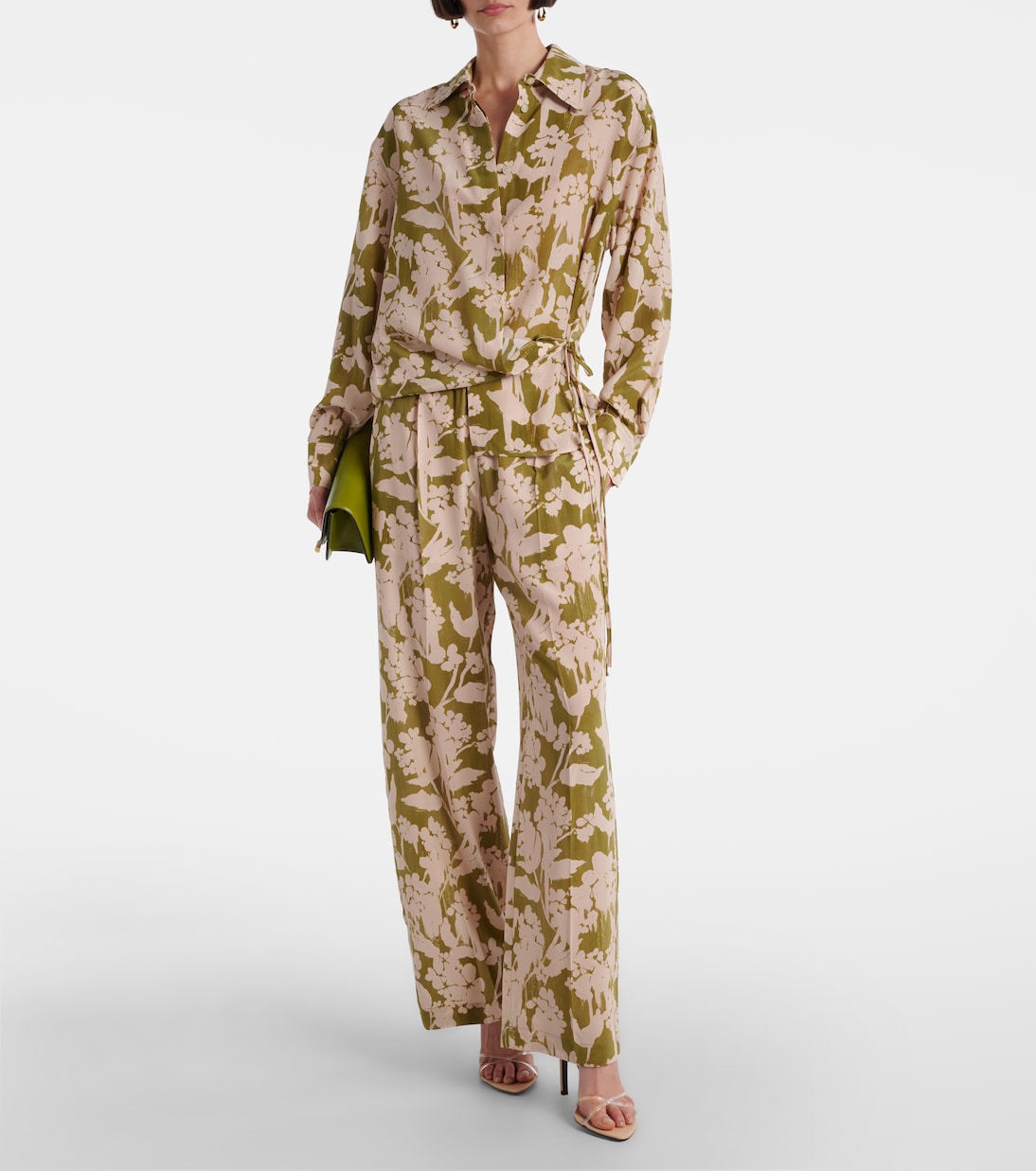 Blouse imprimée en soie  | Victoria Beckham