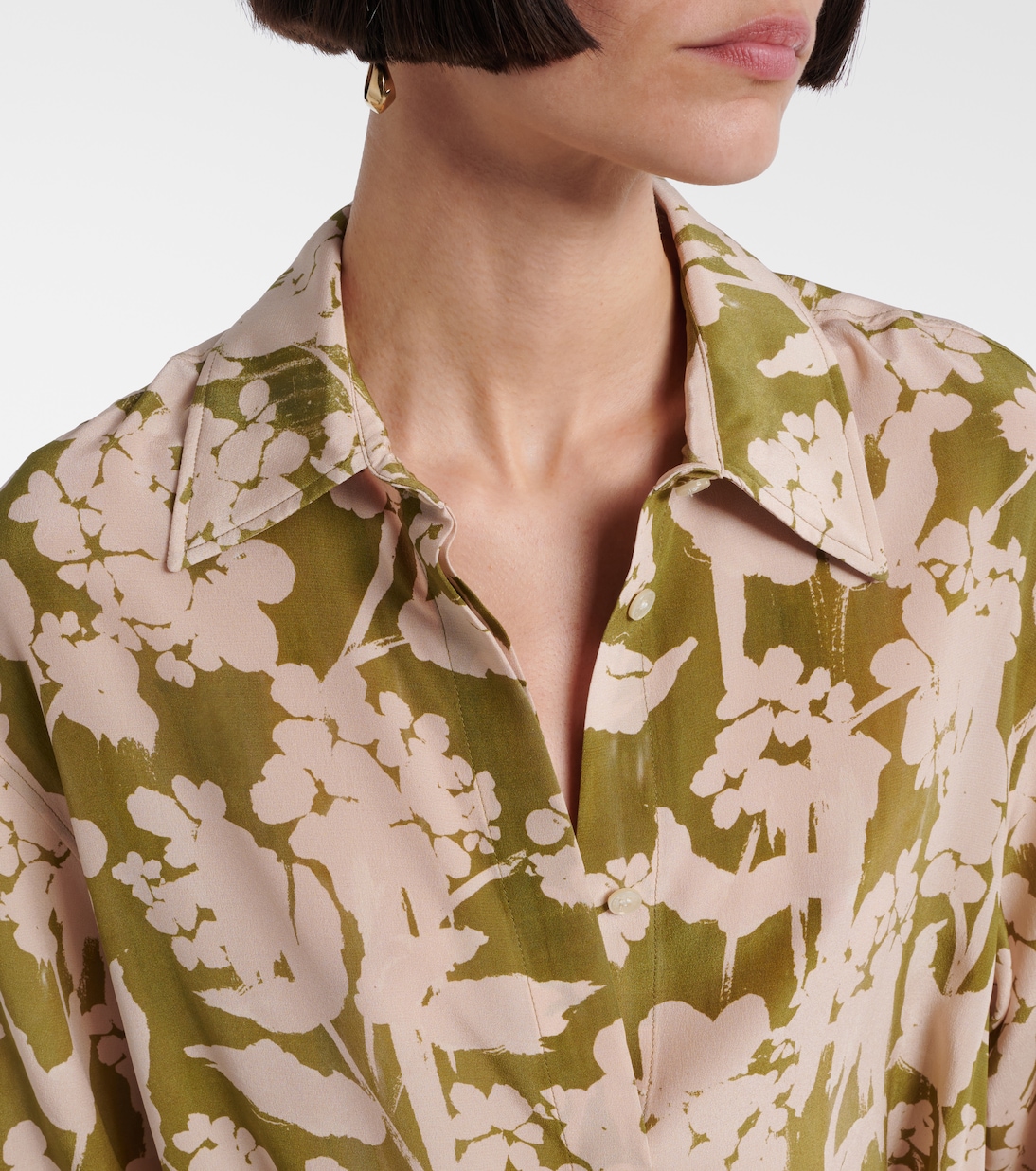 Blouse imprimée en soie  | Victoria Beckham