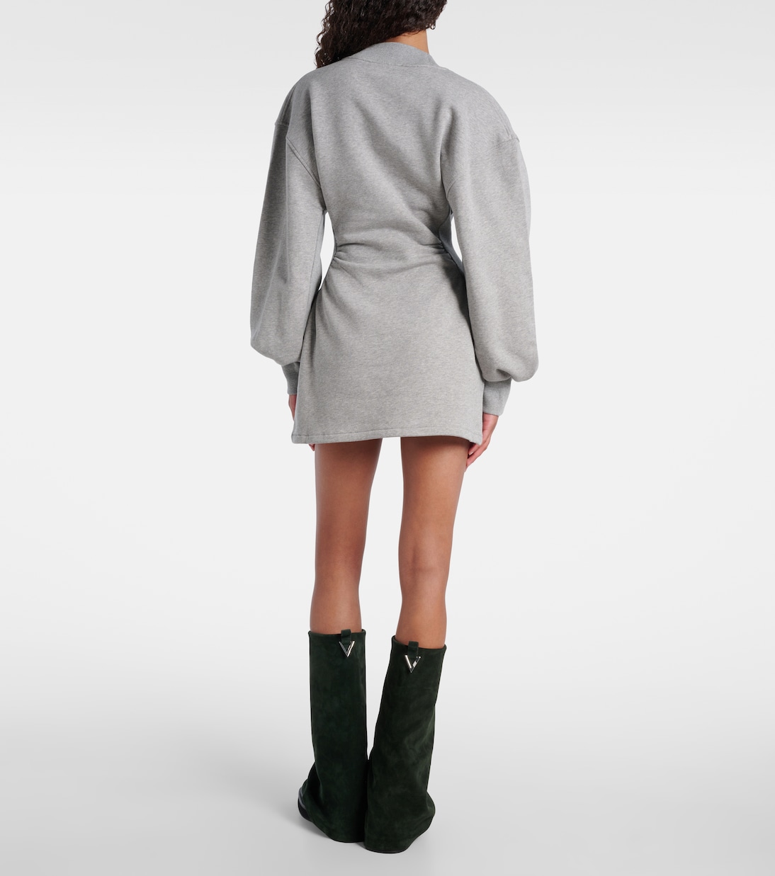 Miniabito Peplum in pile di cotone | The Attico