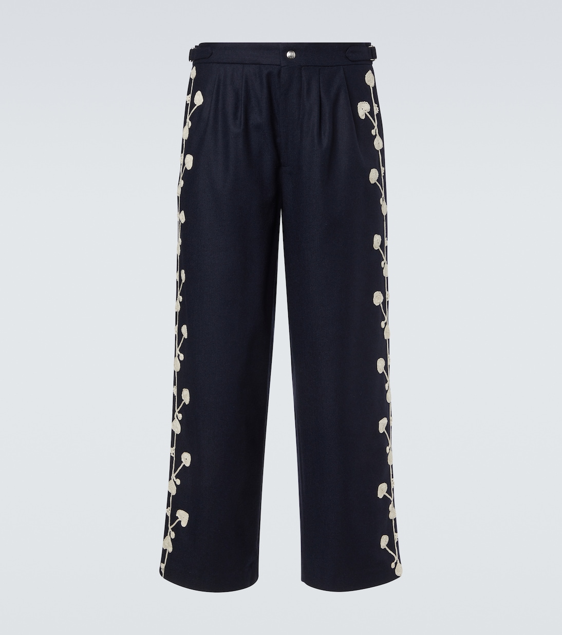 Snowdrop wool-blend wide-leg pants | Bode