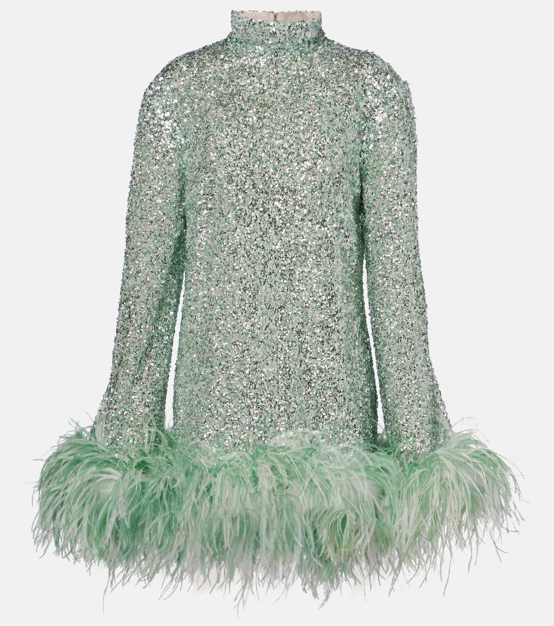 Gina sequined feather-trimmed minidress | Taller Marmo