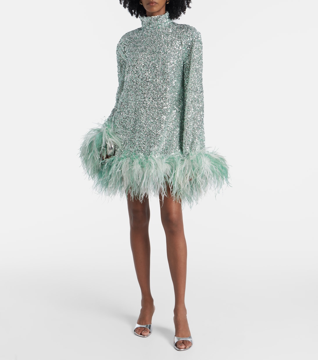 Gina sequined feather-trimmed minidress | Taller Marmo
