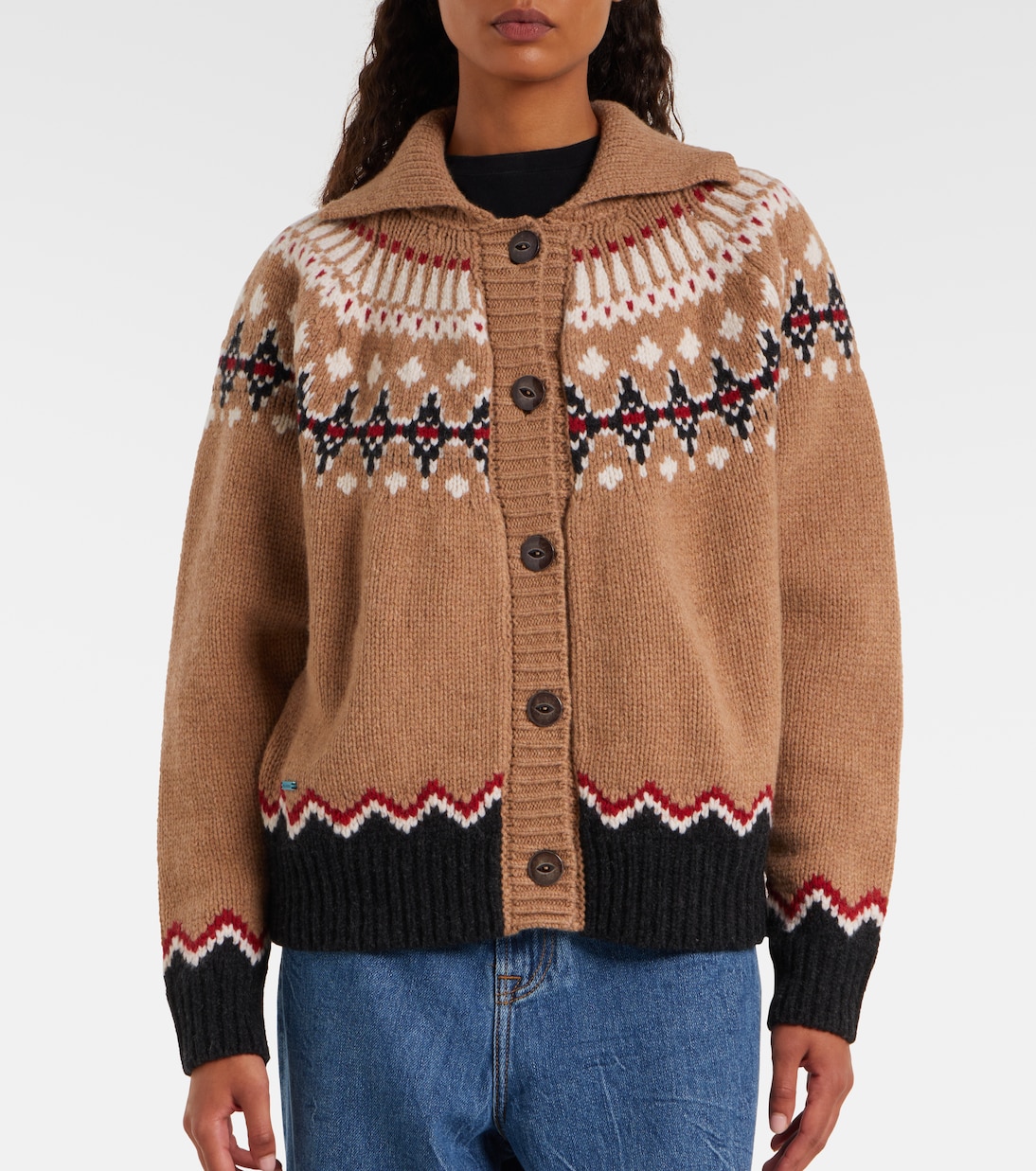 Sweet jacquard virgin wool cardigan | Alanui
