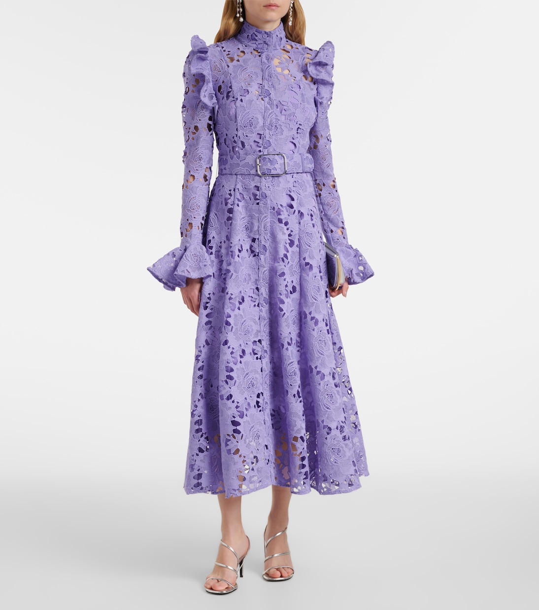 Abito midi Aliyah in pizzo | Leo Lin