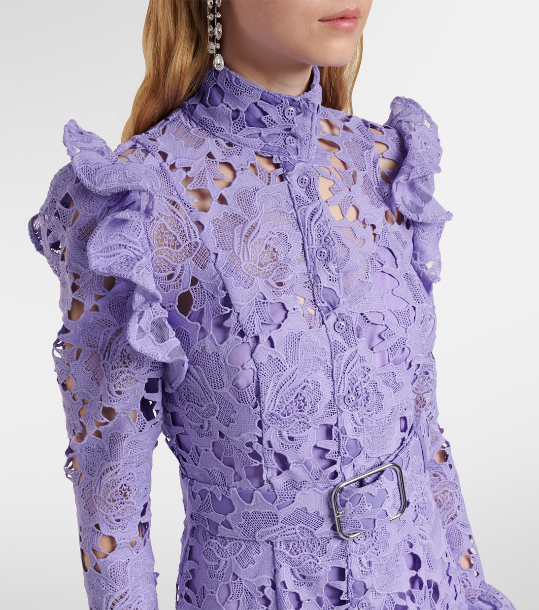Abito midi Aliyah in pizzo | Leo Lin