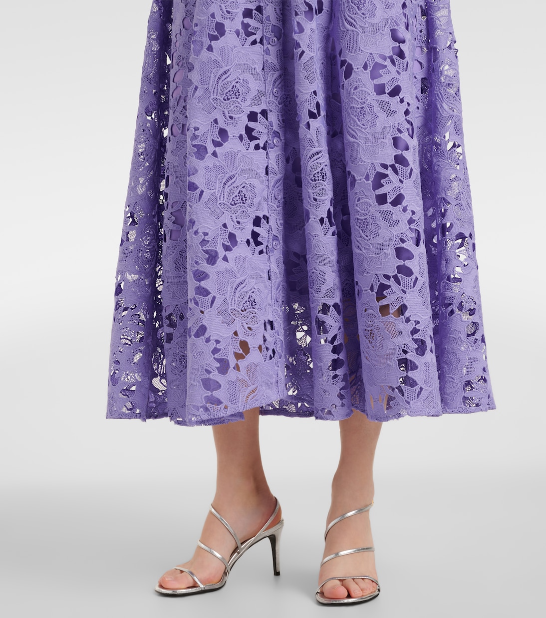 Abito midi Aliyah in pizzo | Leo Lin