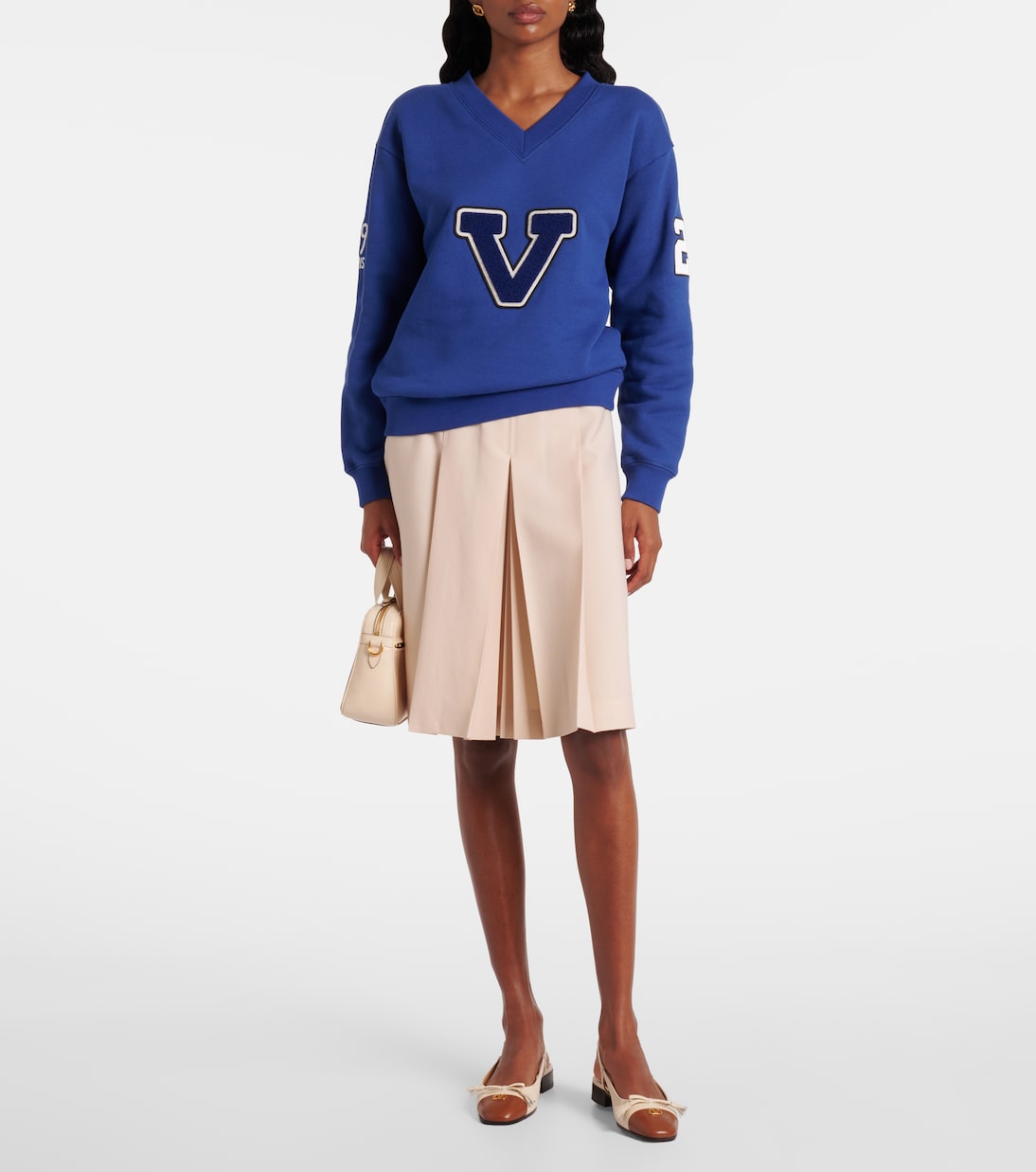 Embroidered cotton jersey sweatshirt | Valentino