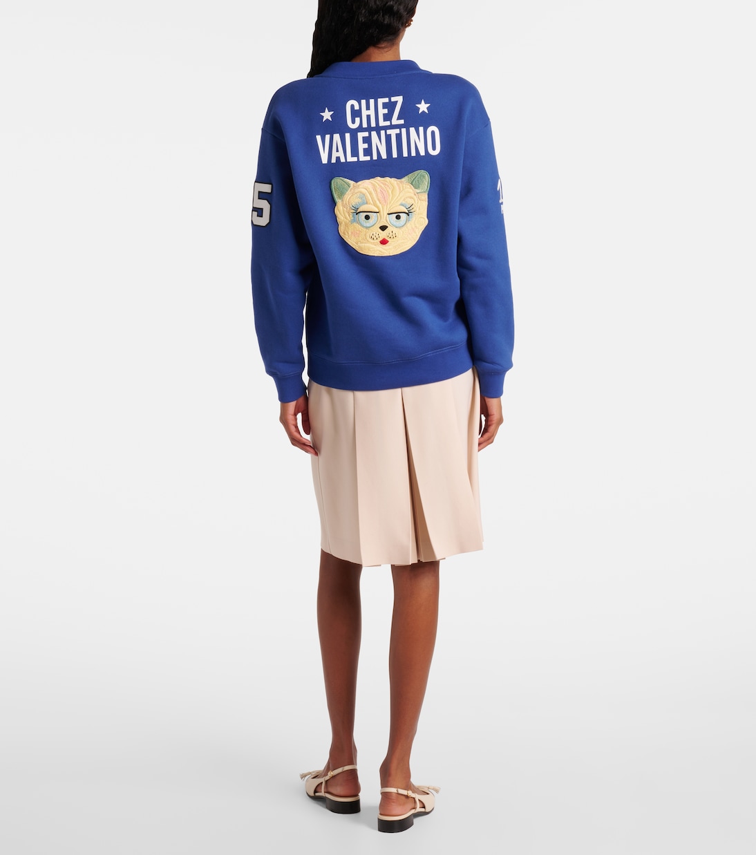 Embroidered cotton jersey sweatshirt | Valentino