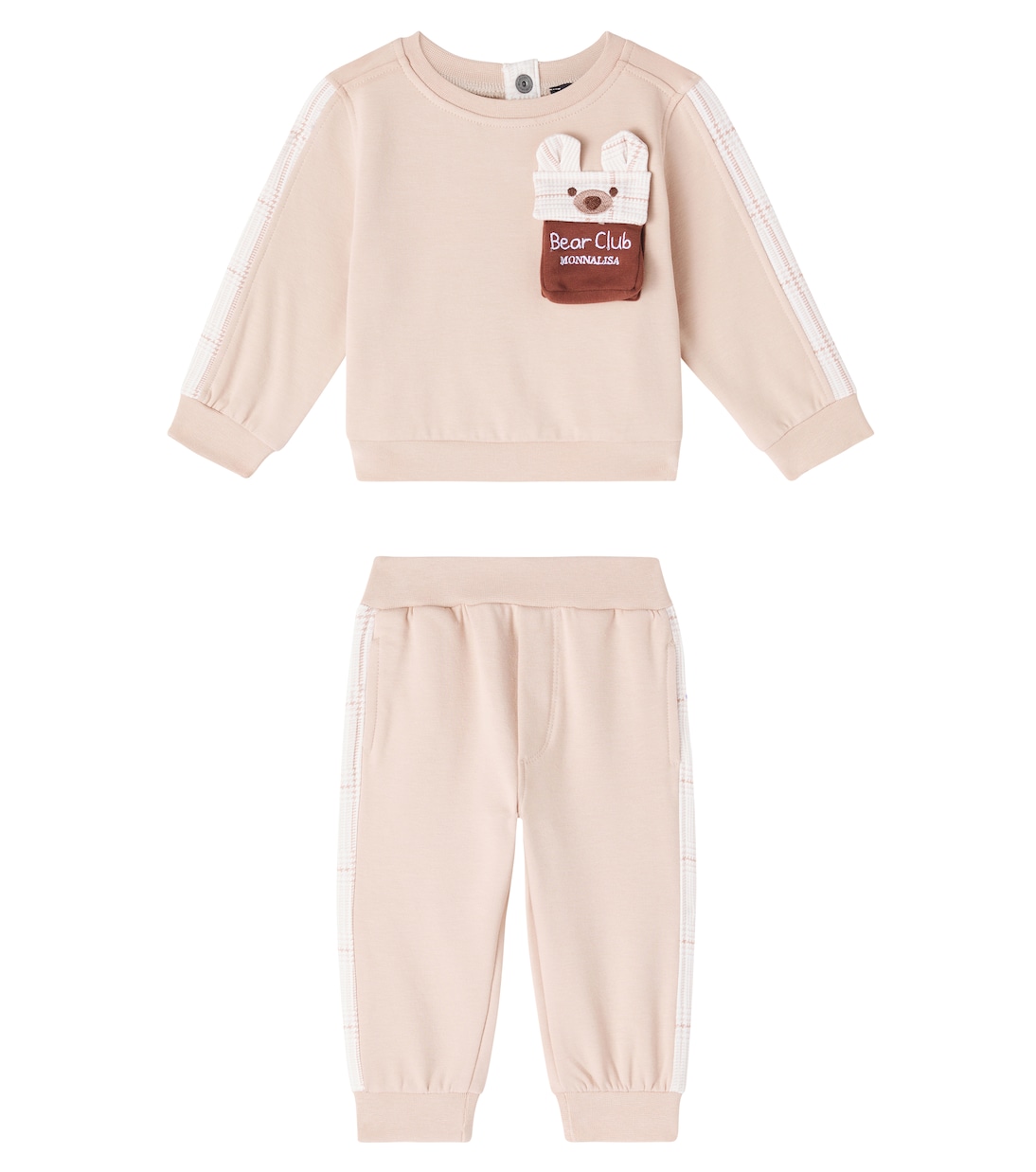 Baby bow-detail sweatshirt and sweatpants set | Monnalisa