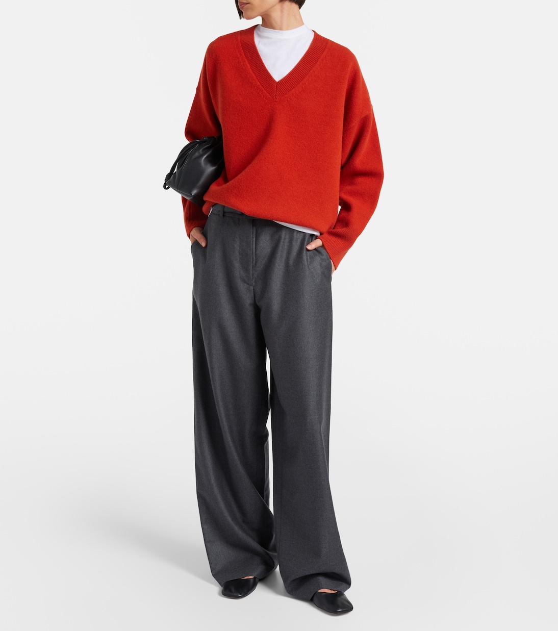 Virgin wool flannel wide-leg pants  | Róhe