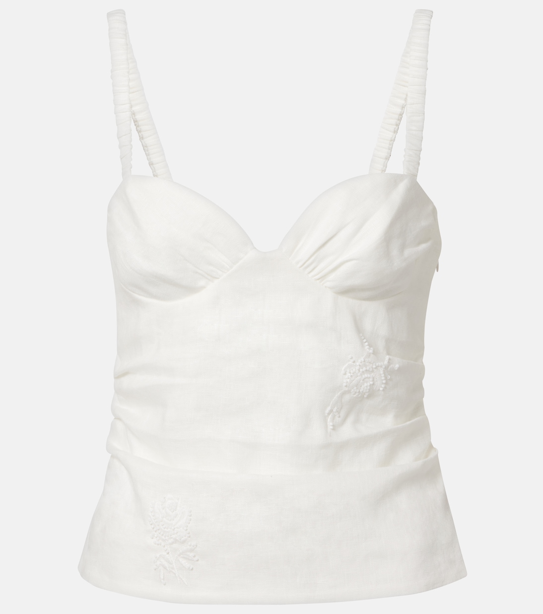 Top Alessandra brodé en lin | SIR