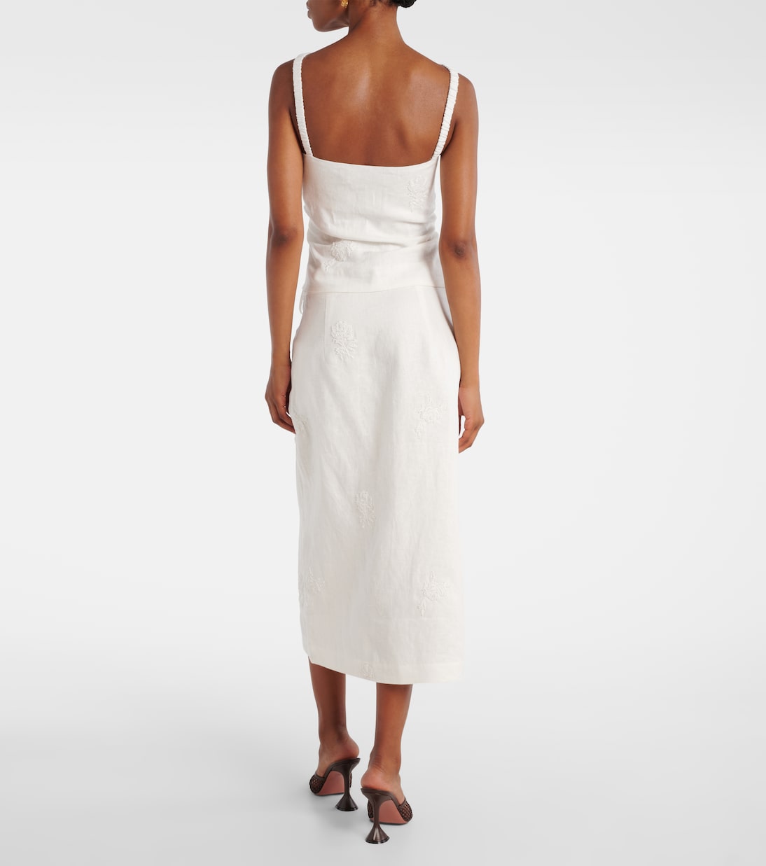 Top Alessandra brodé en lin | SIR
