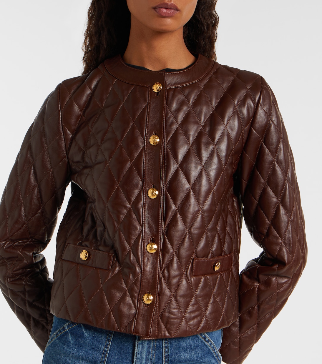 Amy cropped quilted leather jacket | Nili Lotan