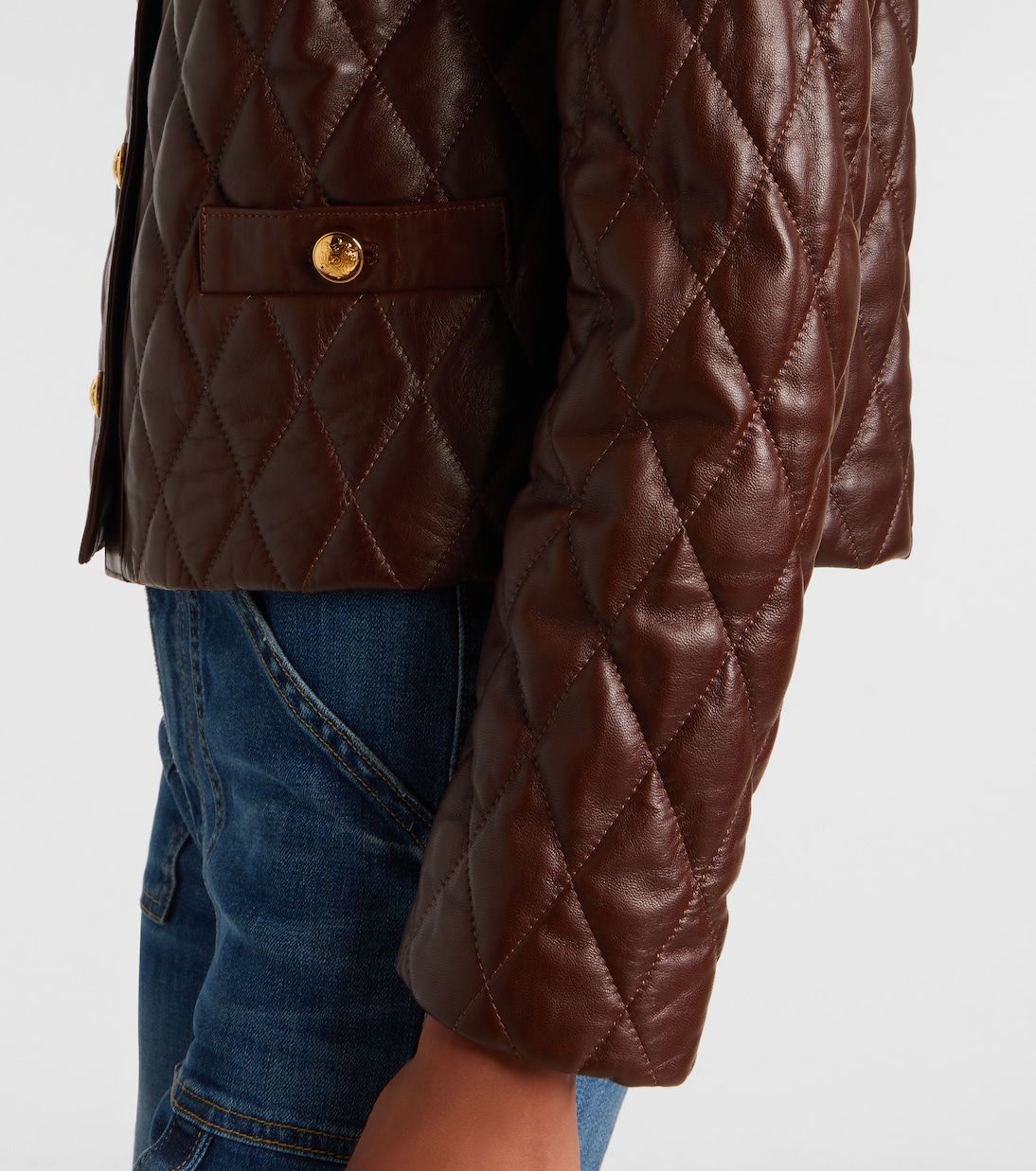 Amy cropped quilted leather jacket | Nili Lotan
