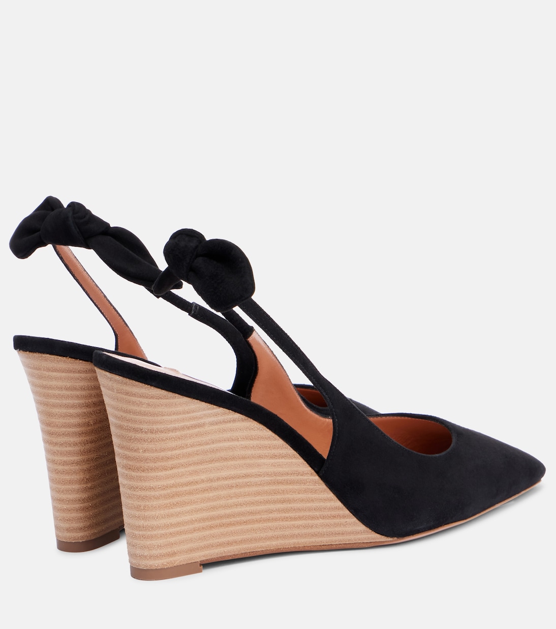 Very Bow Tie 85 suede wedges | Aquazzura