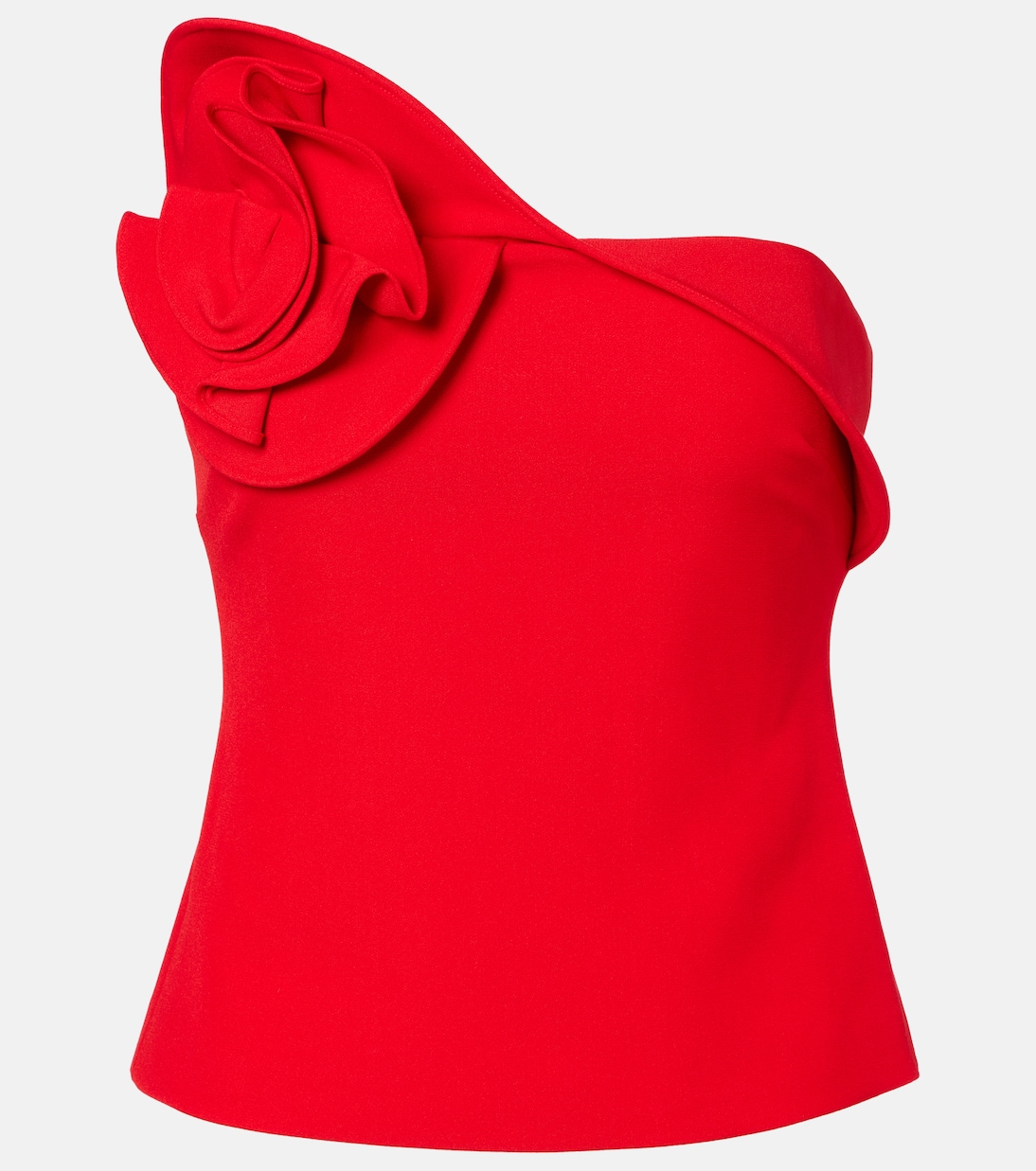 Floral-appliqué strapless crêpe top | Roland Mouret