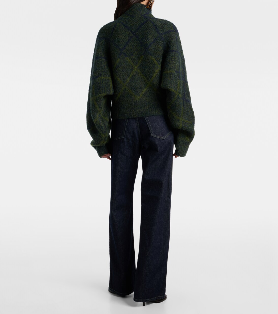 Argyle alpaca and wool-blend cardigan | Dries Van Noten