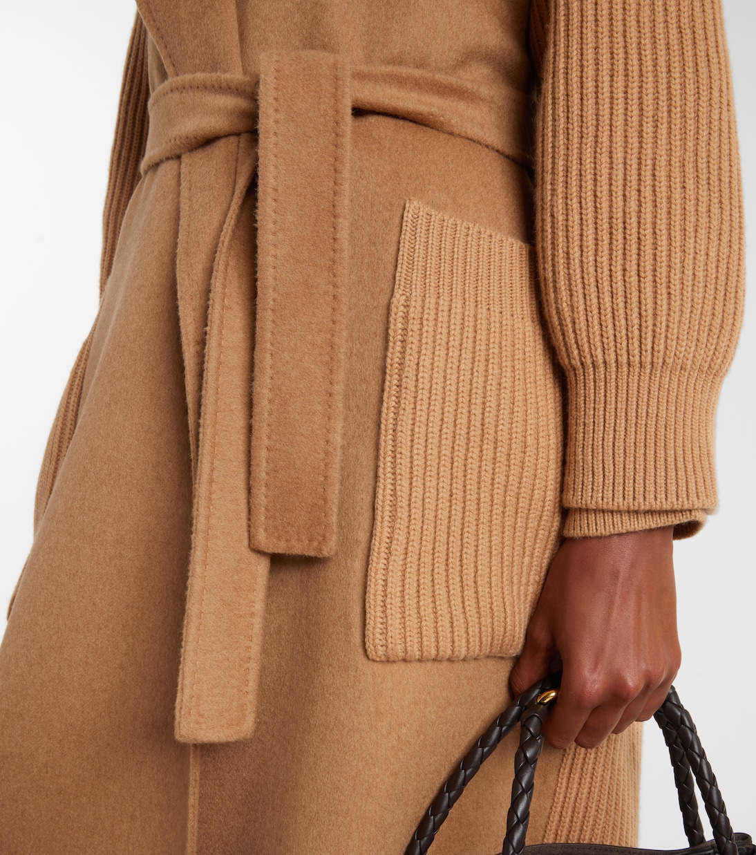 Berard camel hair, wool, and cashmere wrap coat | Max Mara