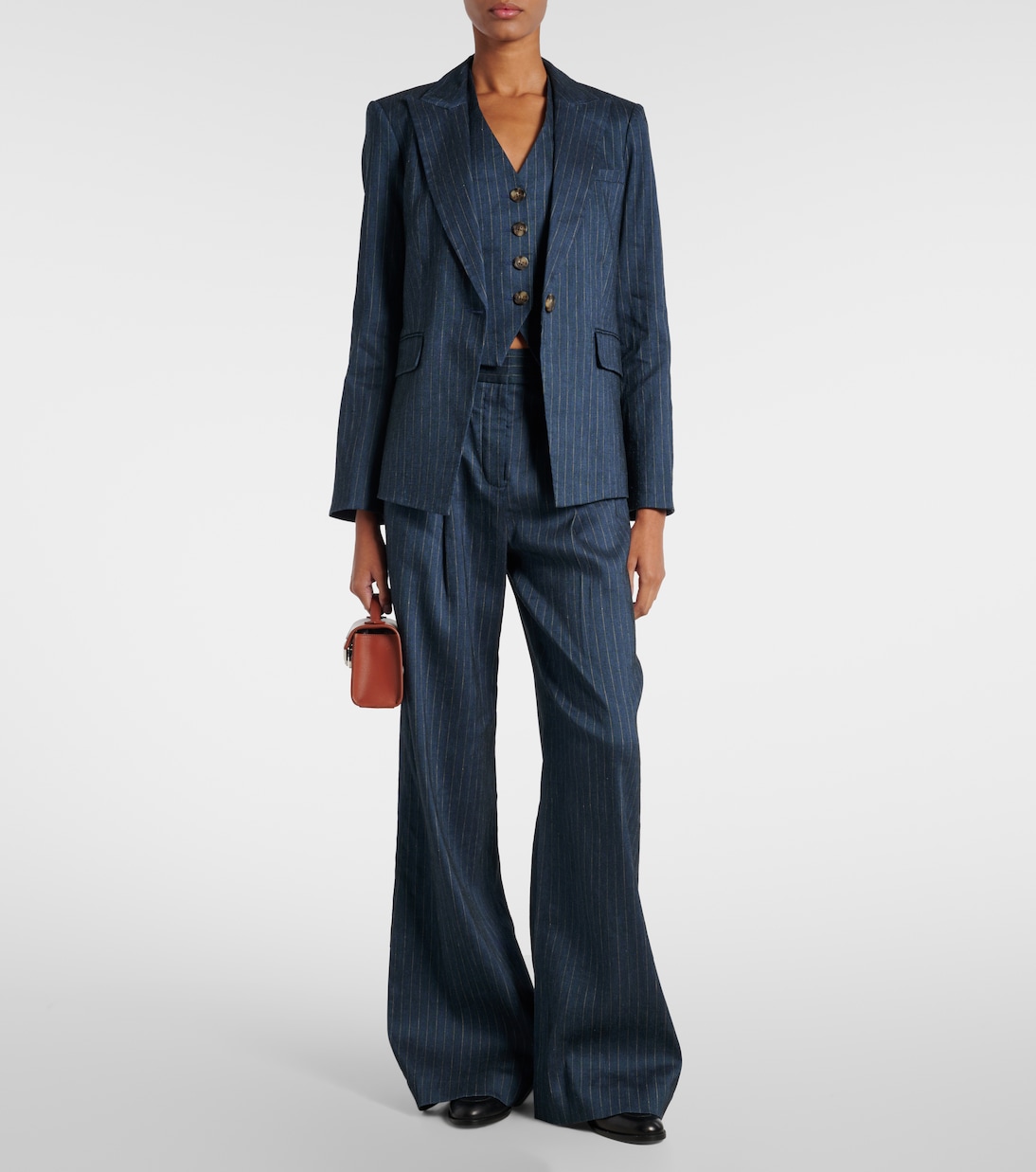 Rimini linen-blend wide-leg pants | Veronica Beard