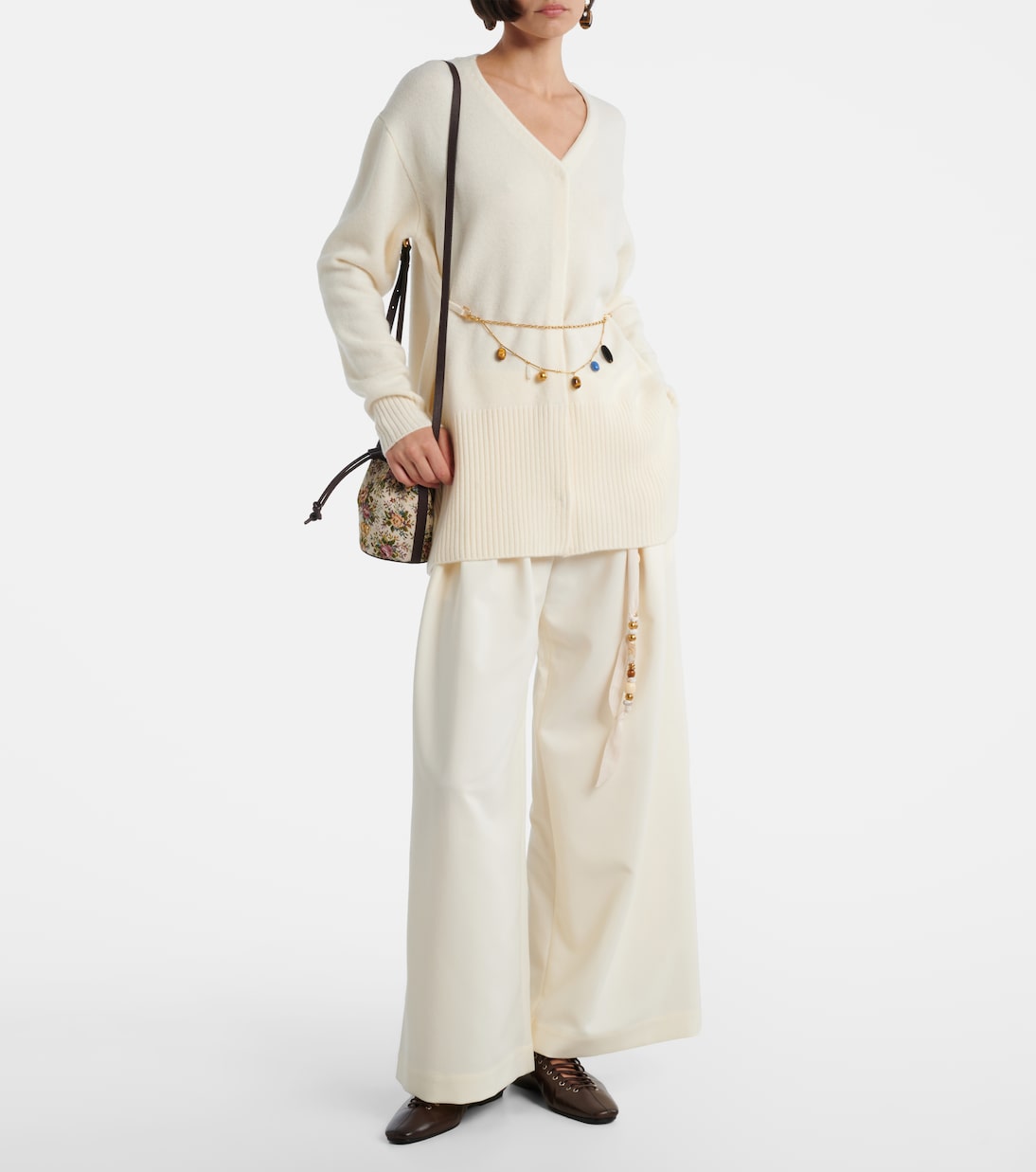 Belted wool cardigan | Xu Zhi