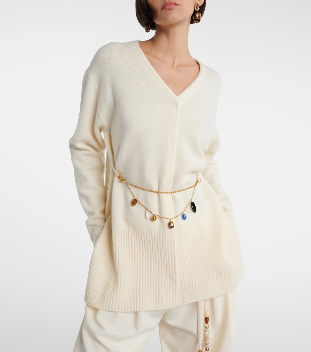 Belted wool cardigan | Xu Zhi