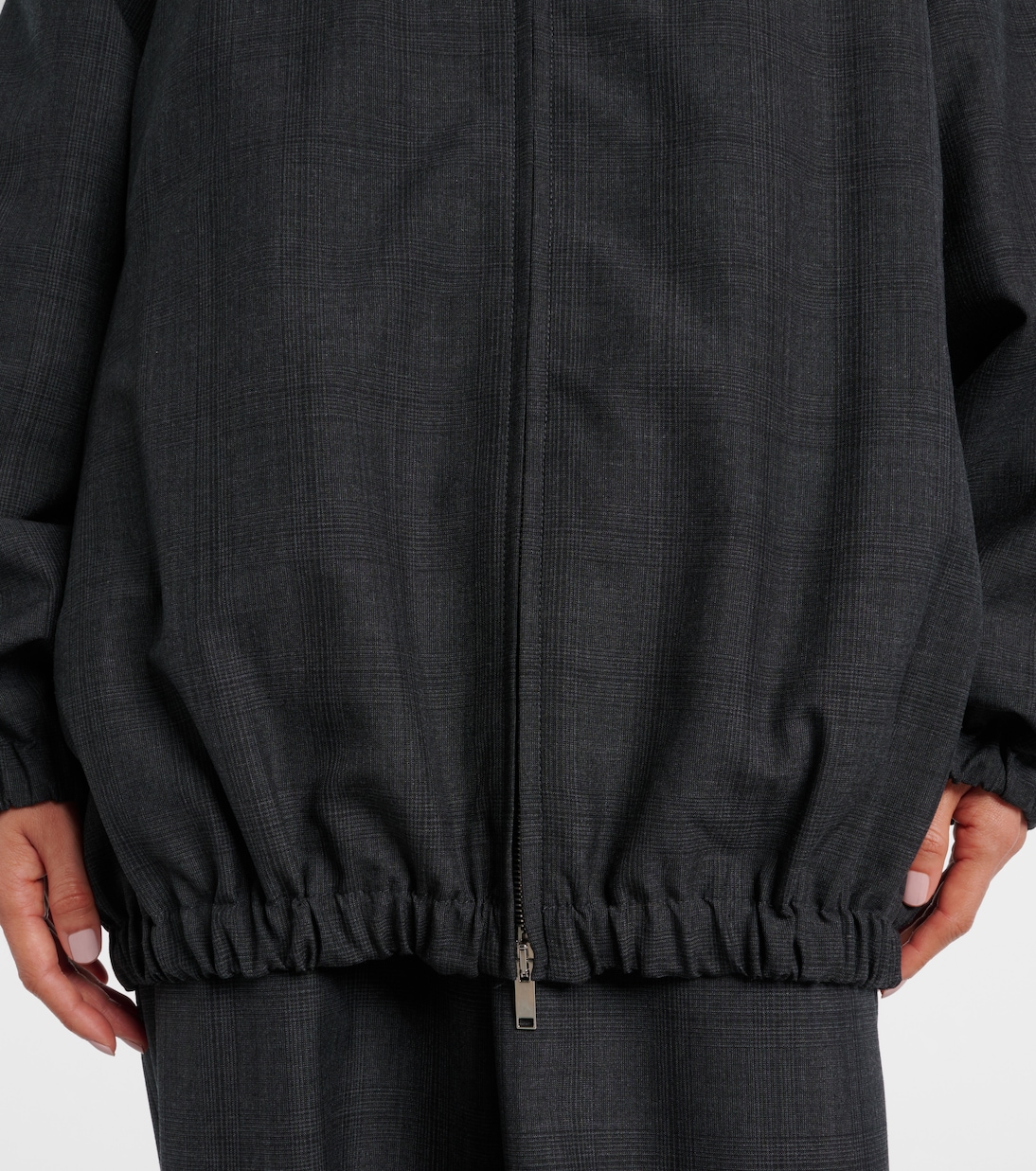 Baxter plaid oversized blouson jacket | The Frankie Shop