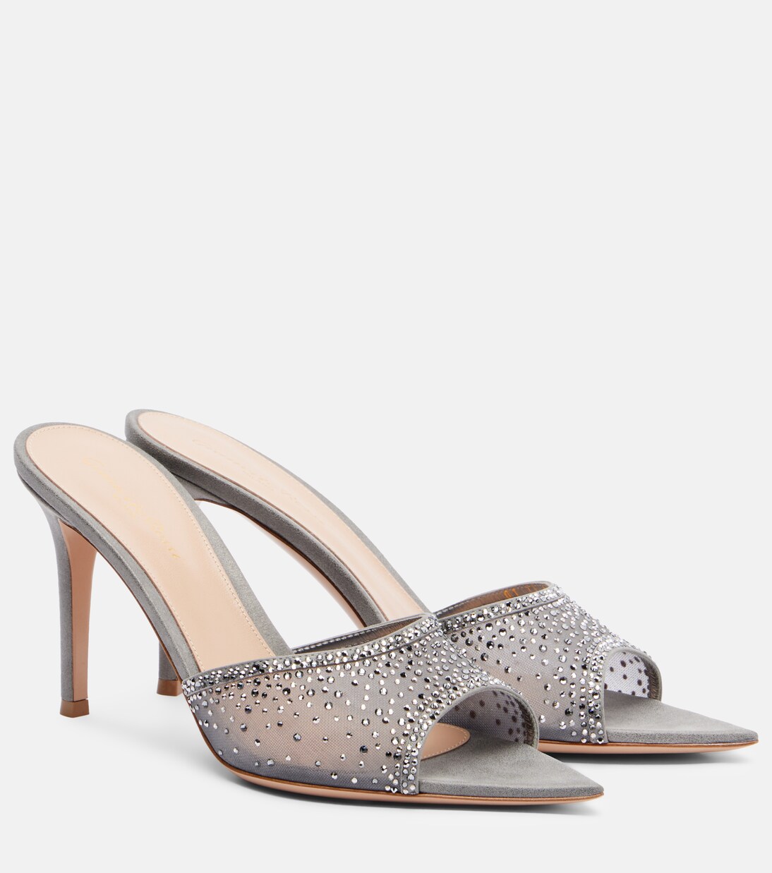 Rania 85 crystal-embellished mules | Gianvito Rossi