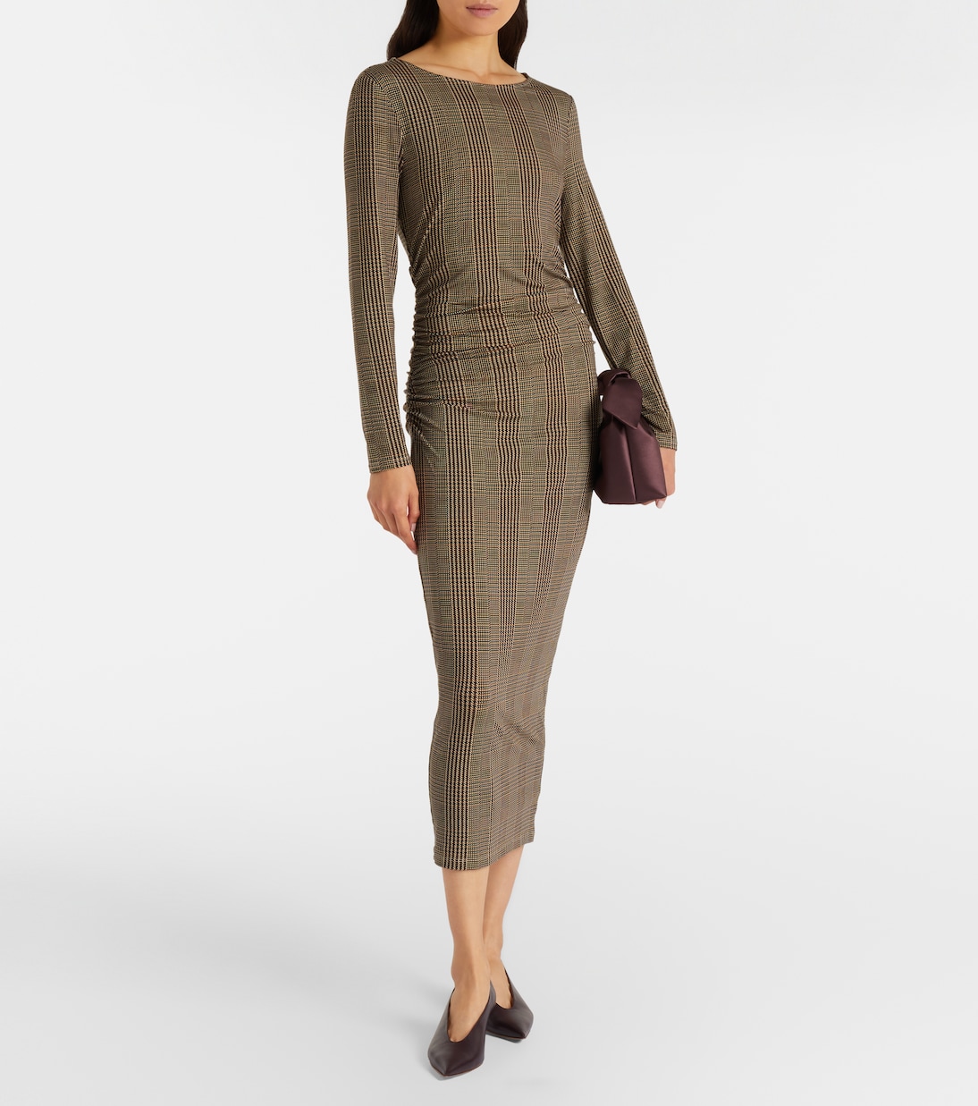 Charissa houndstooth jersey maxi dress | Veronica Beard