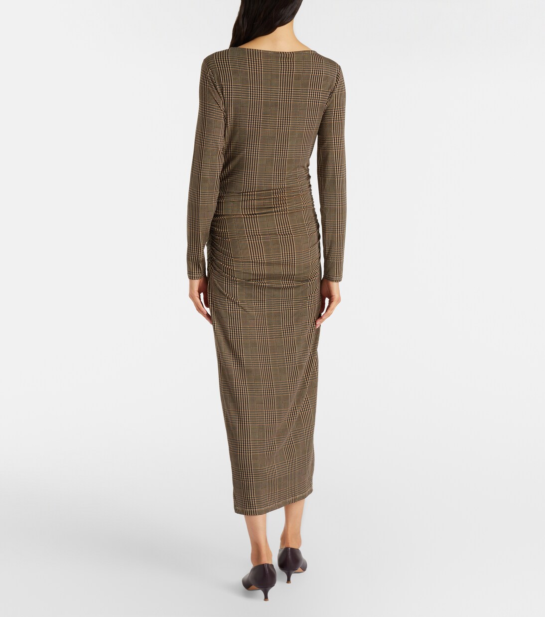 Charissa houndstooth jersey maxi dress | Veronica Beard