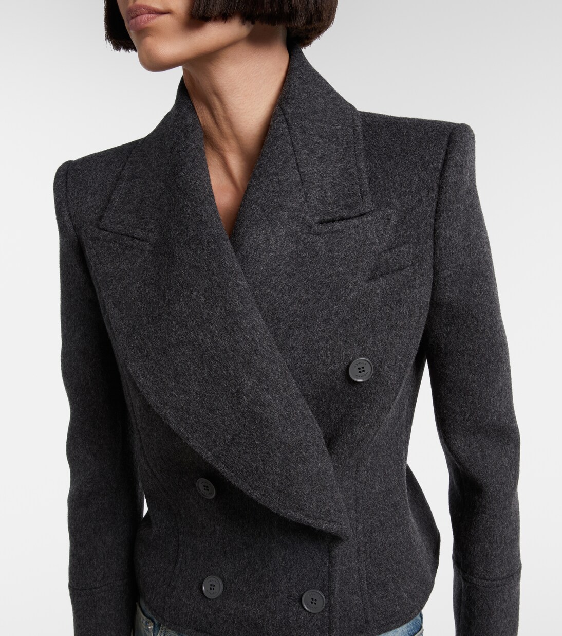 Double-breasted wool jacket  | McQueen