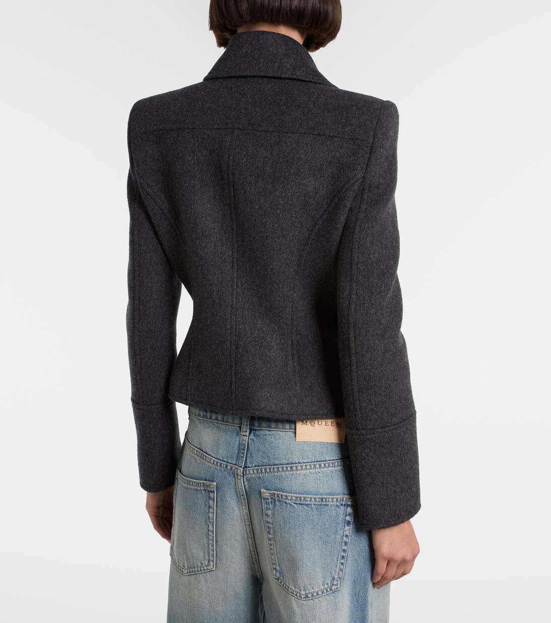 Double-breasted wool jacket  | McQueen