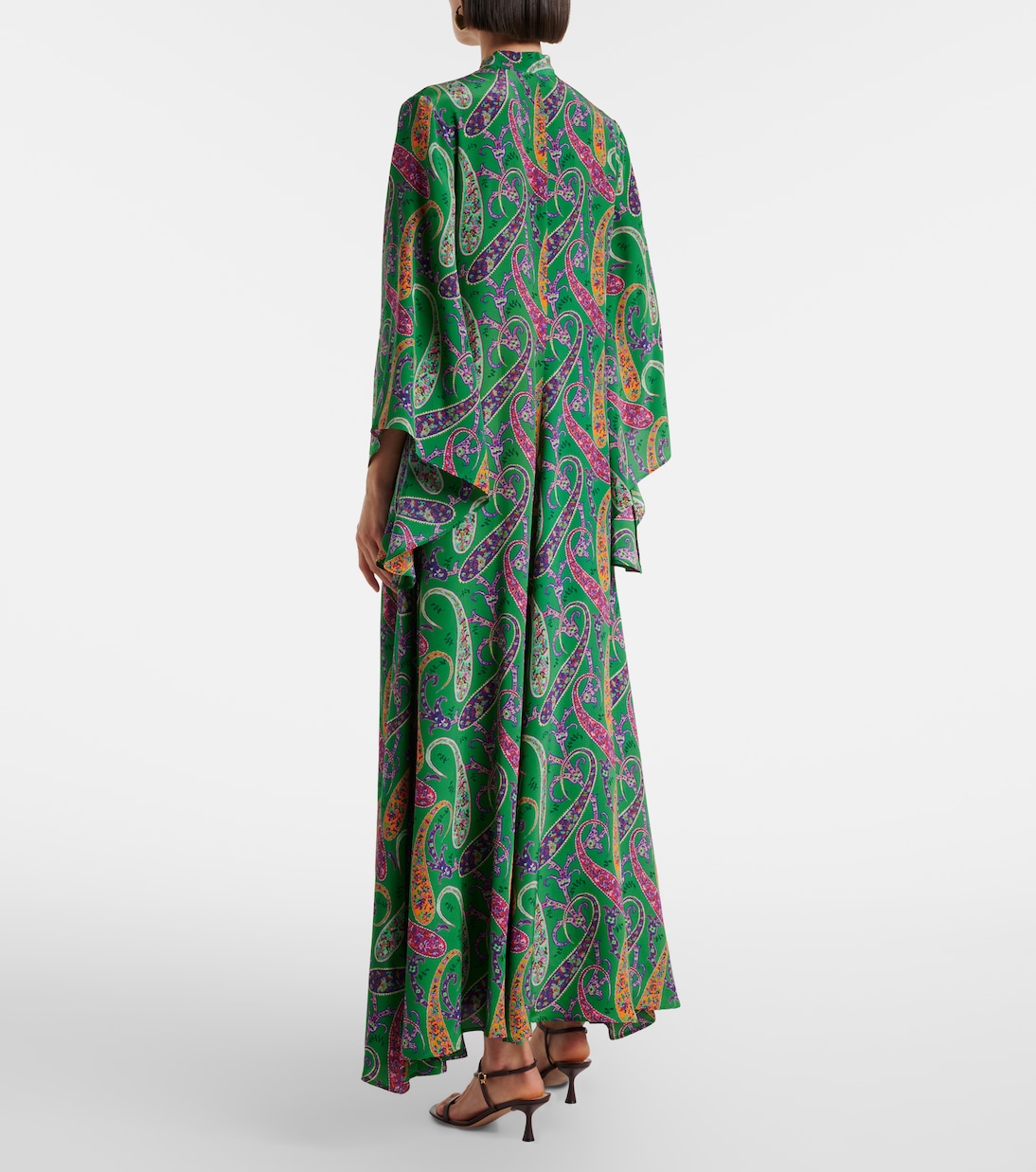 Vestido largo de seda con paisley | Etro