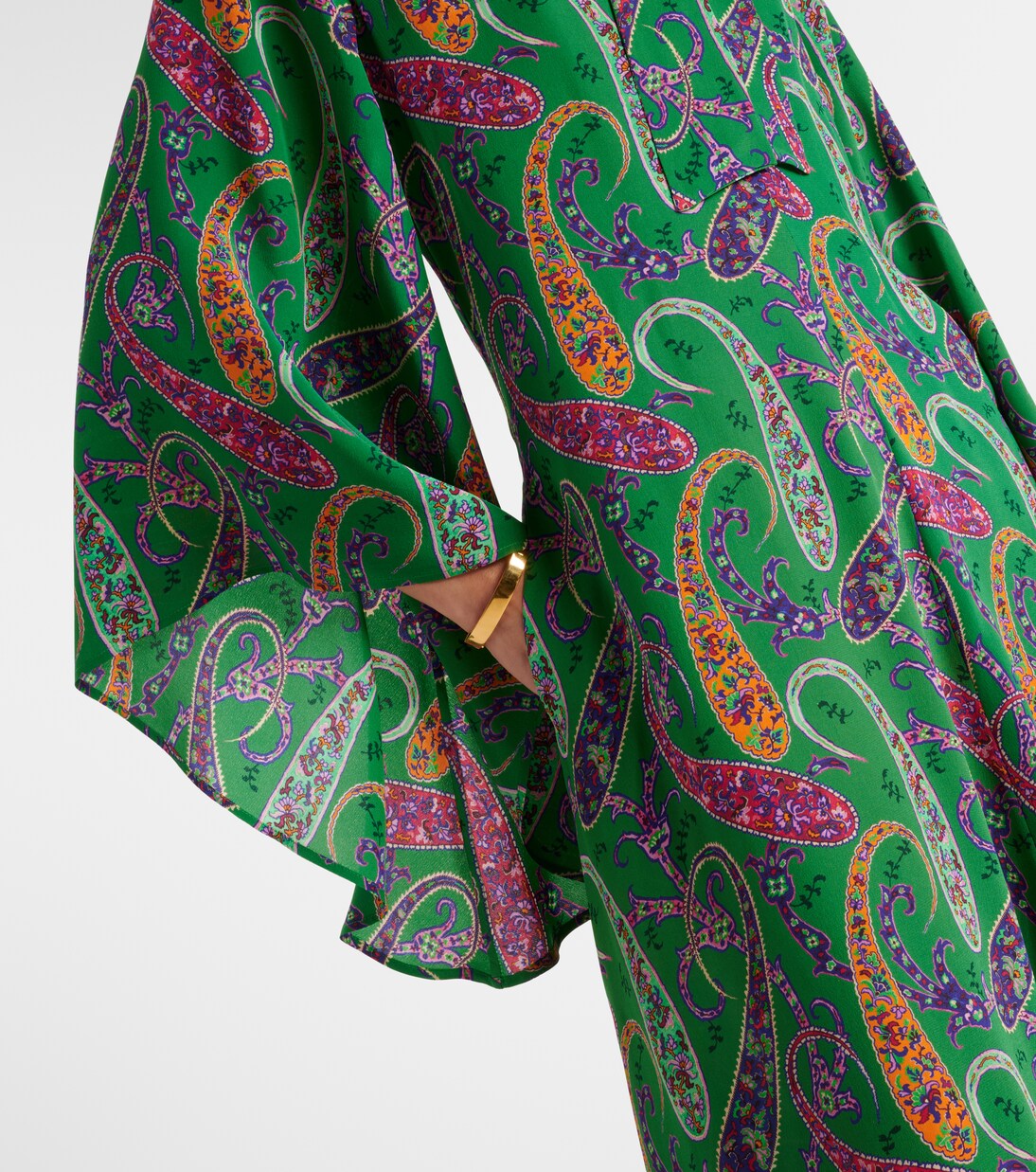 Vestido largo de seda con paisley | Etro