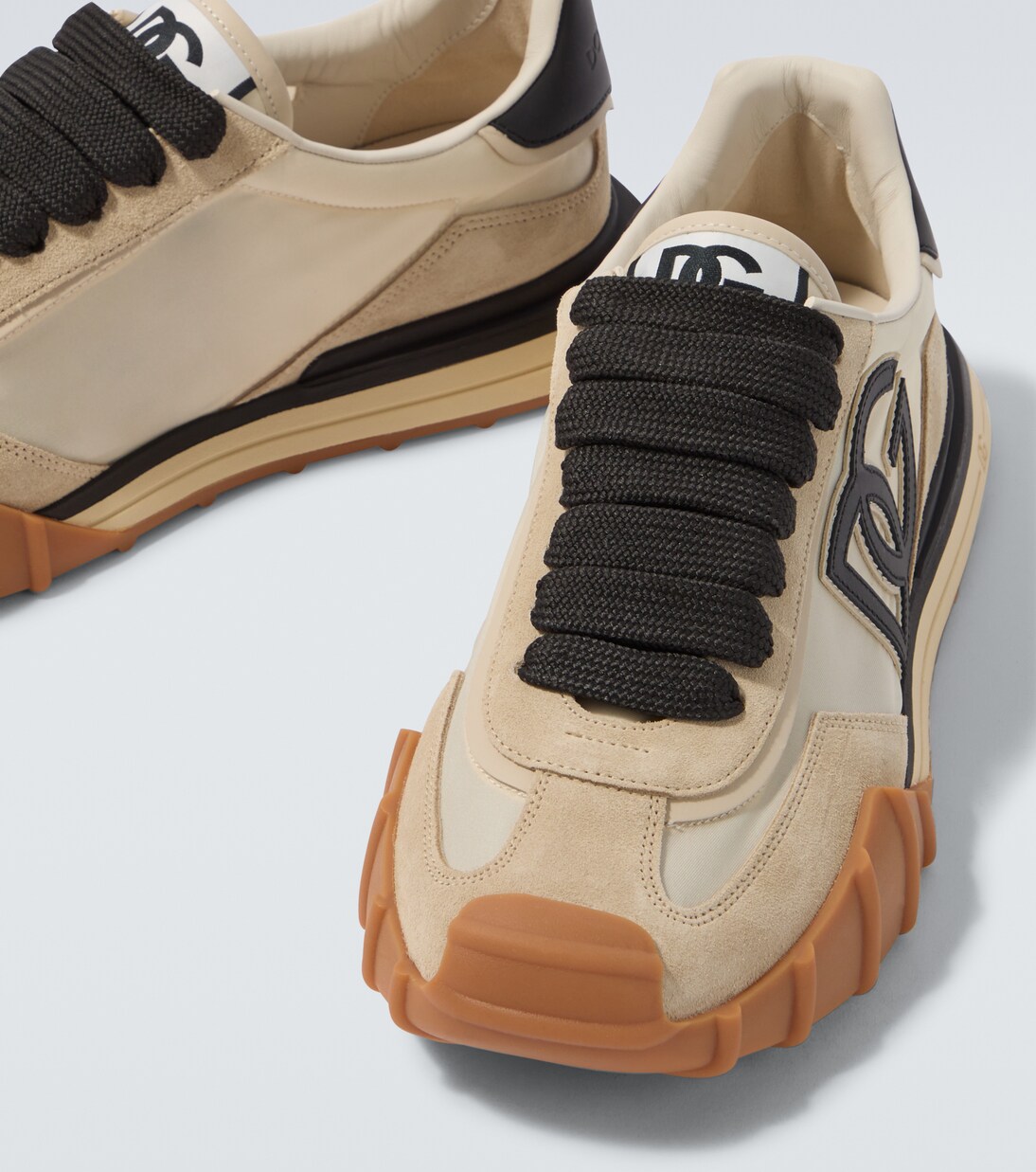 DG suede-trimmed sneakers | Dolce&Gabbana