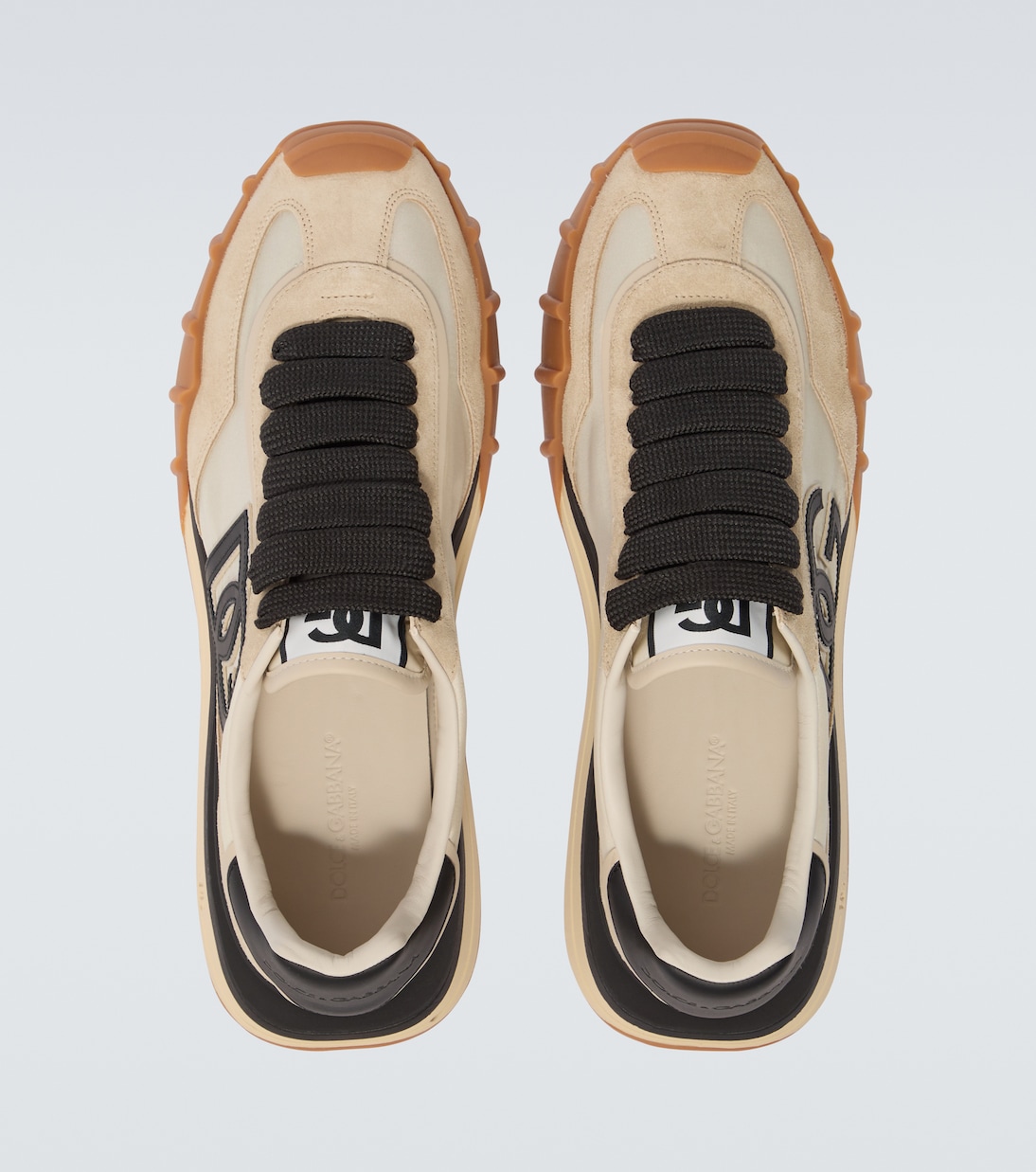 DG suede-trimmed sneakers | Dolce&Gabbana