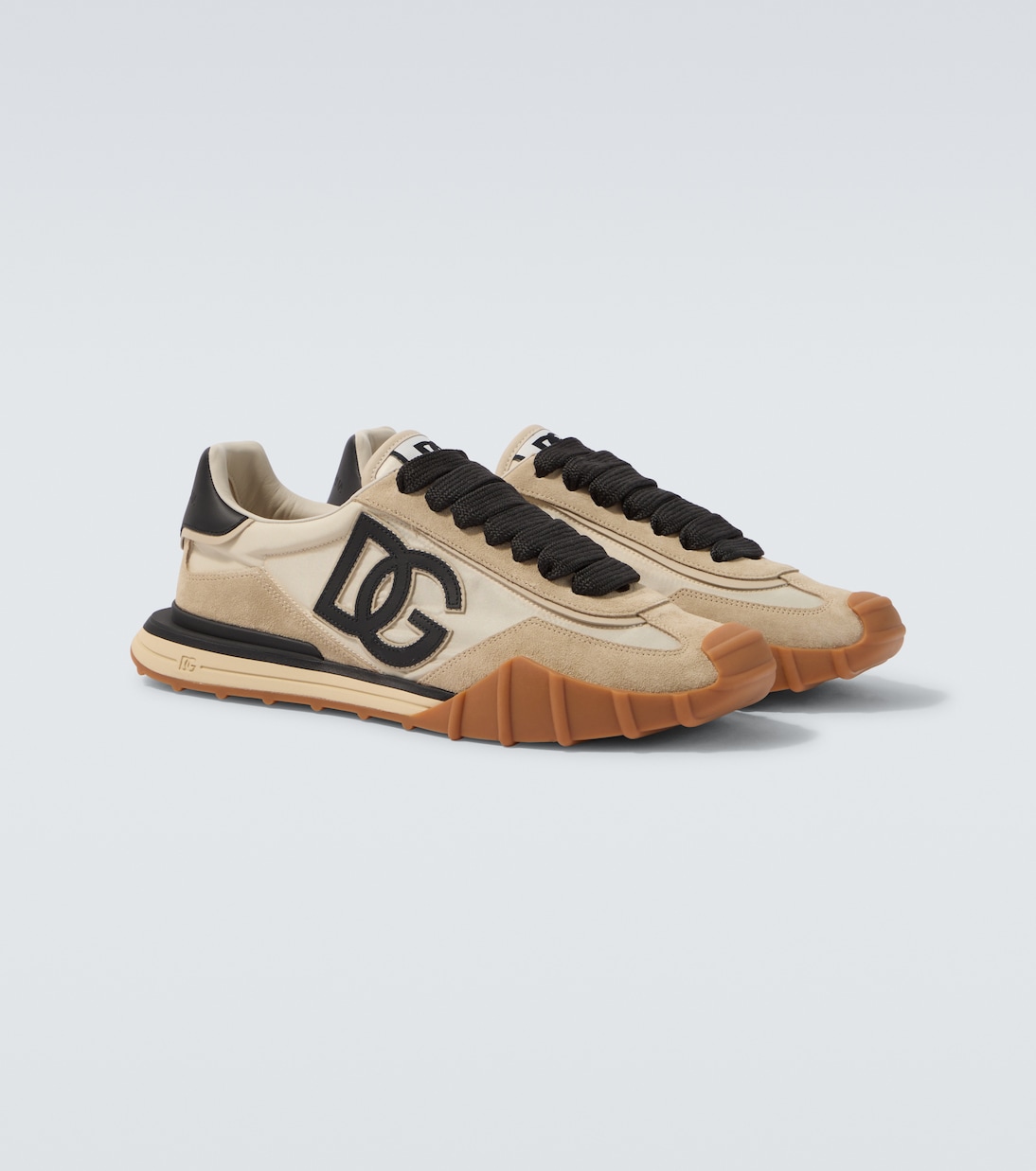 DG suede-trimmed sneakers | Dolce&Gabbana