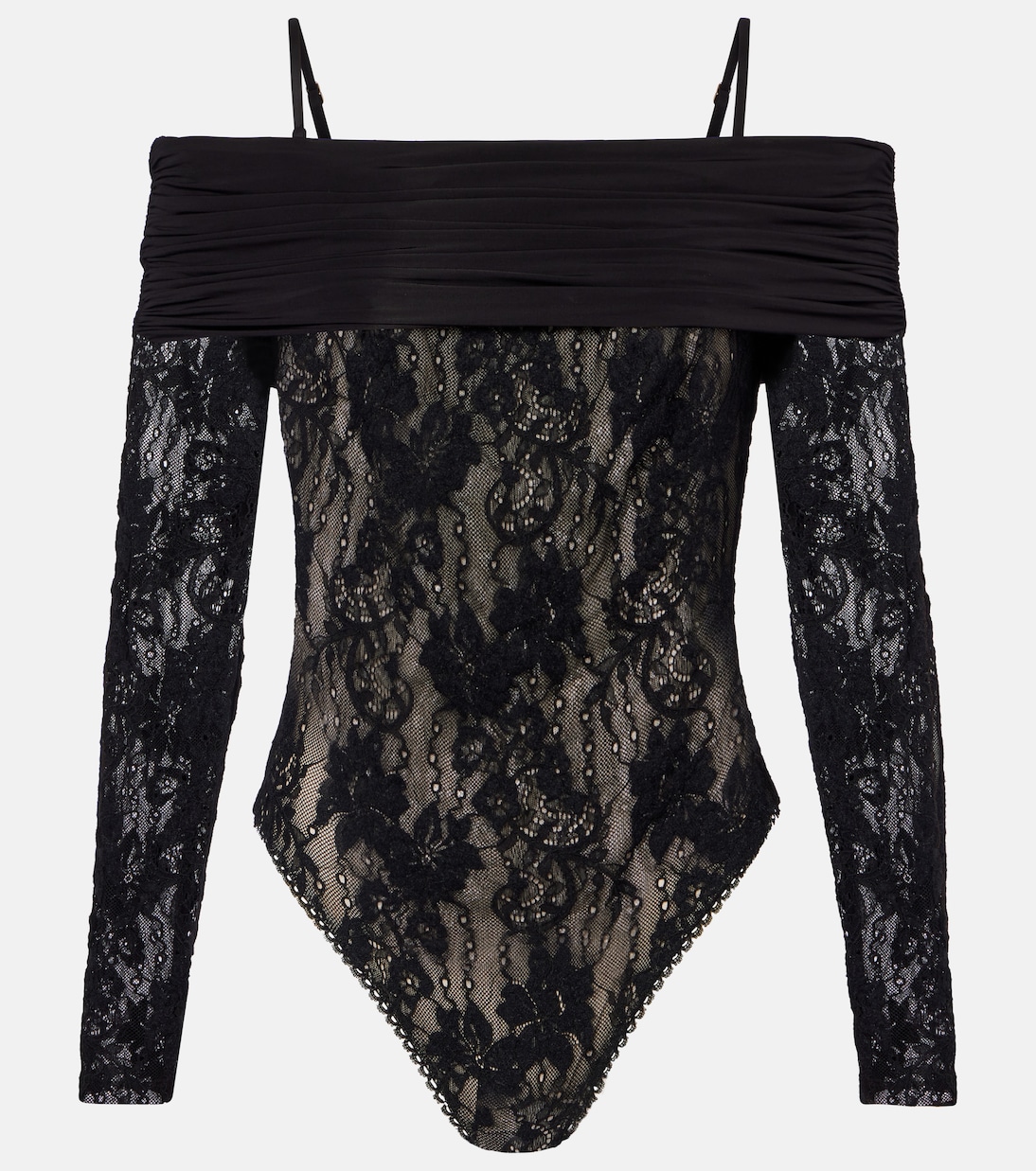 Rebellion off-shoulder lace bodysuit | Zimmermann