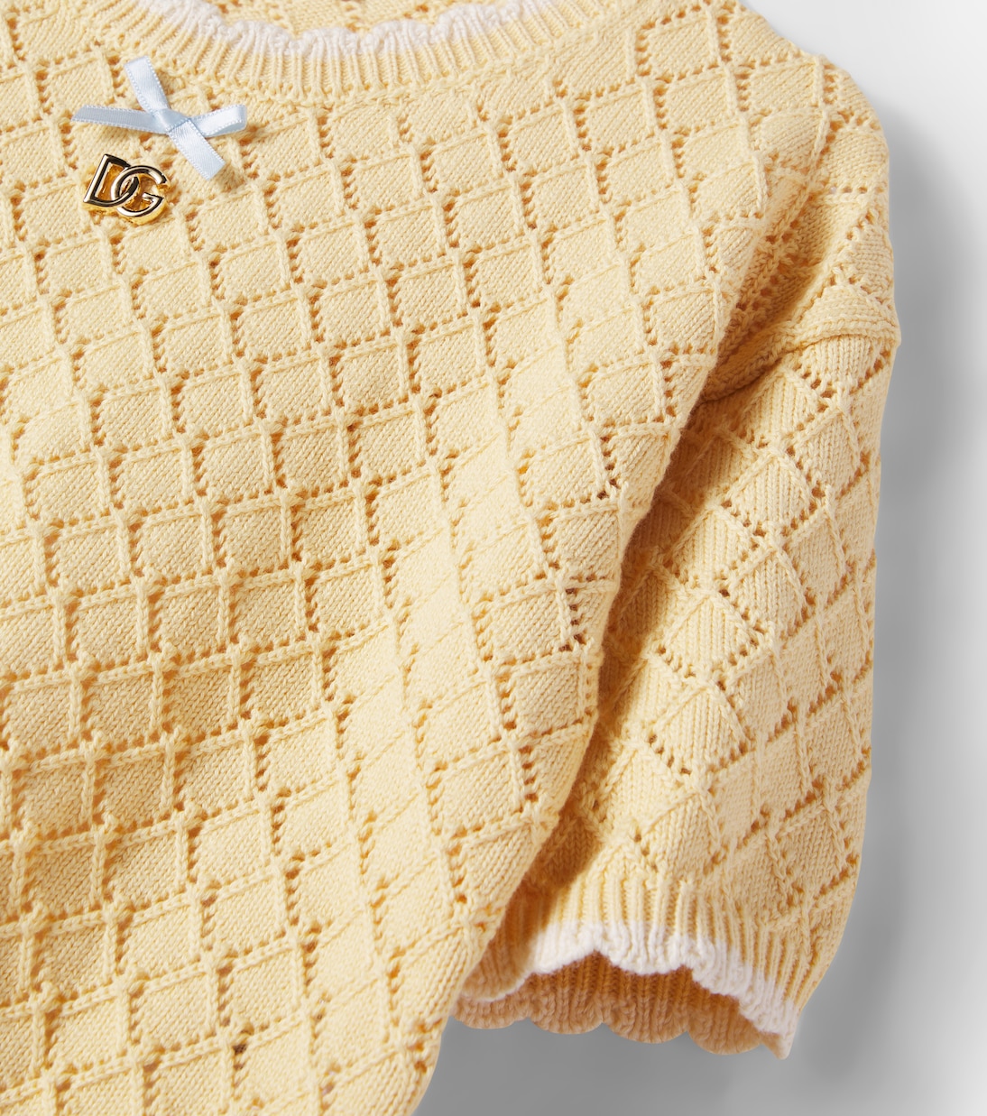 DG open-knit cotton top | Dolce&Gabbana Kids