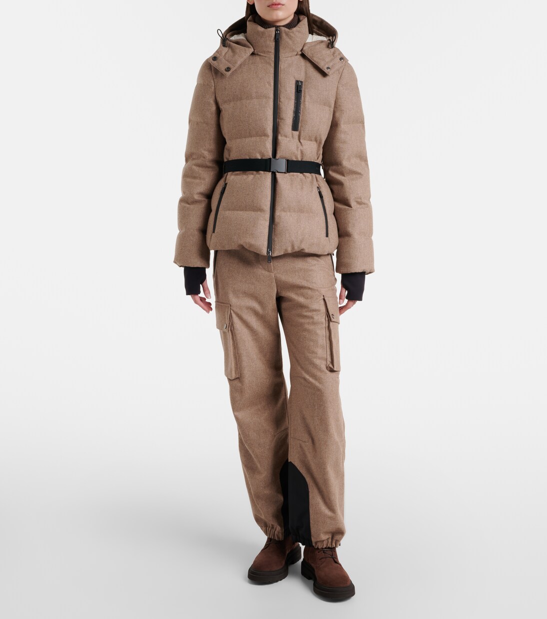 Virgin wool flannel cargo pants | Brunello Cucinelli