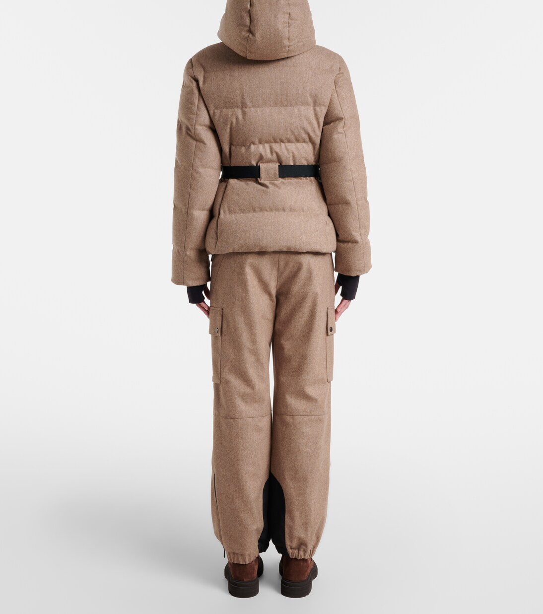 Virgin wool flannel cargo pants | Brunello Cucinelli