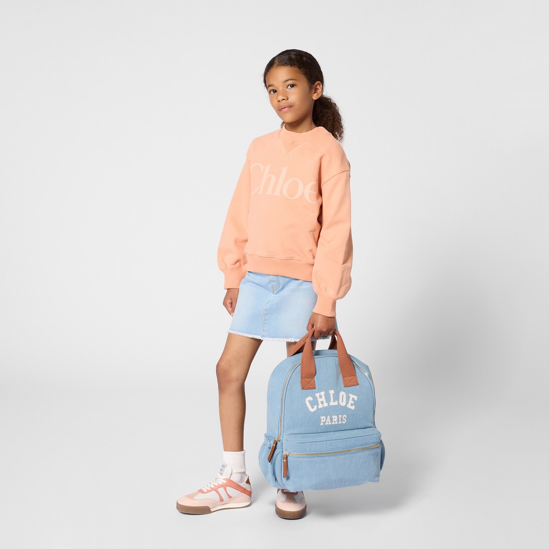 Sweat-shirt en coton à logo | Chloé Kids