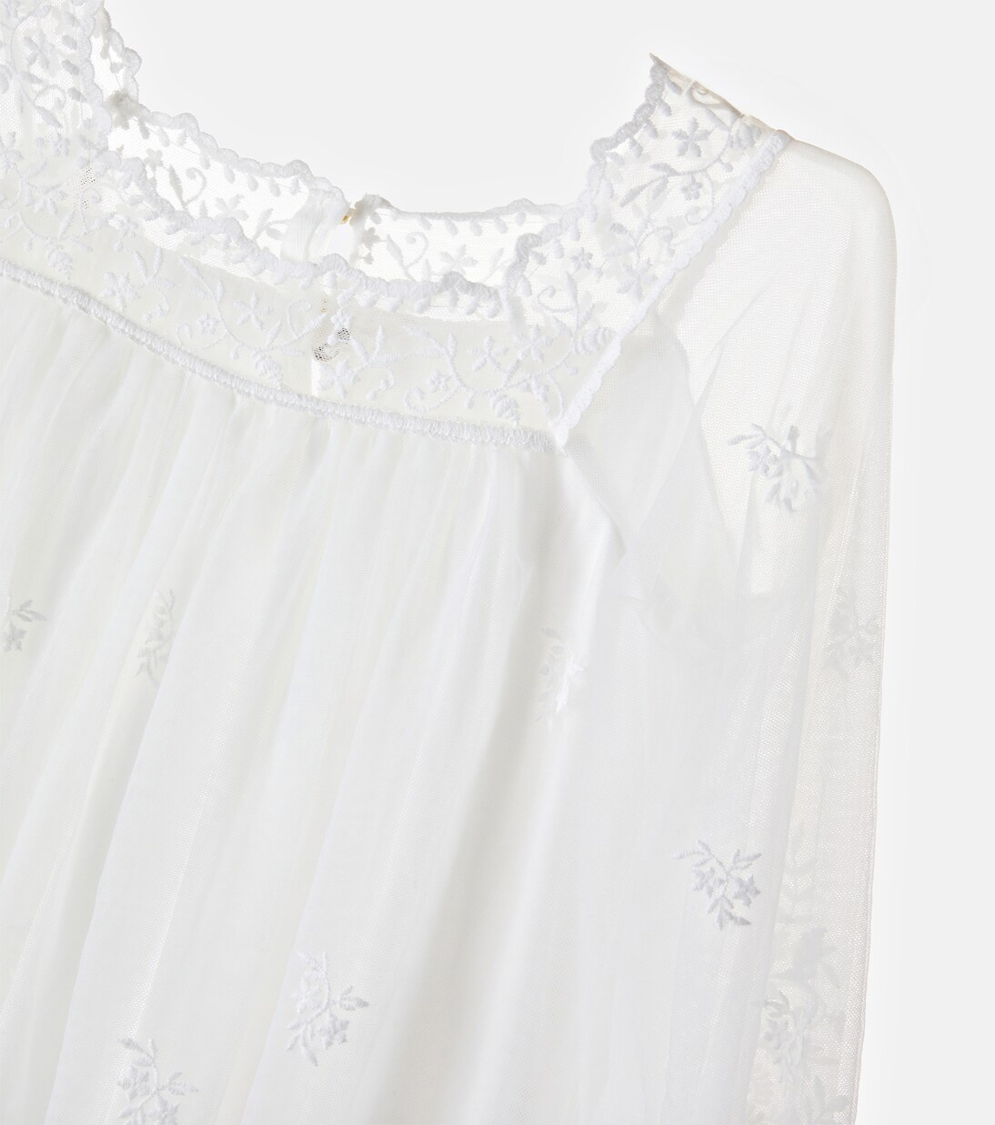 Embroidered tulle dress | Chloé Kids
