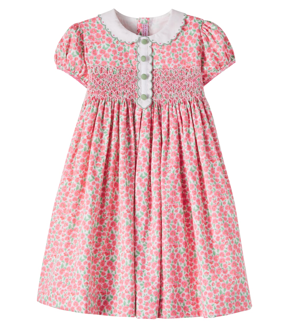 Coco smocked cotton poplin dress | La Coqueta