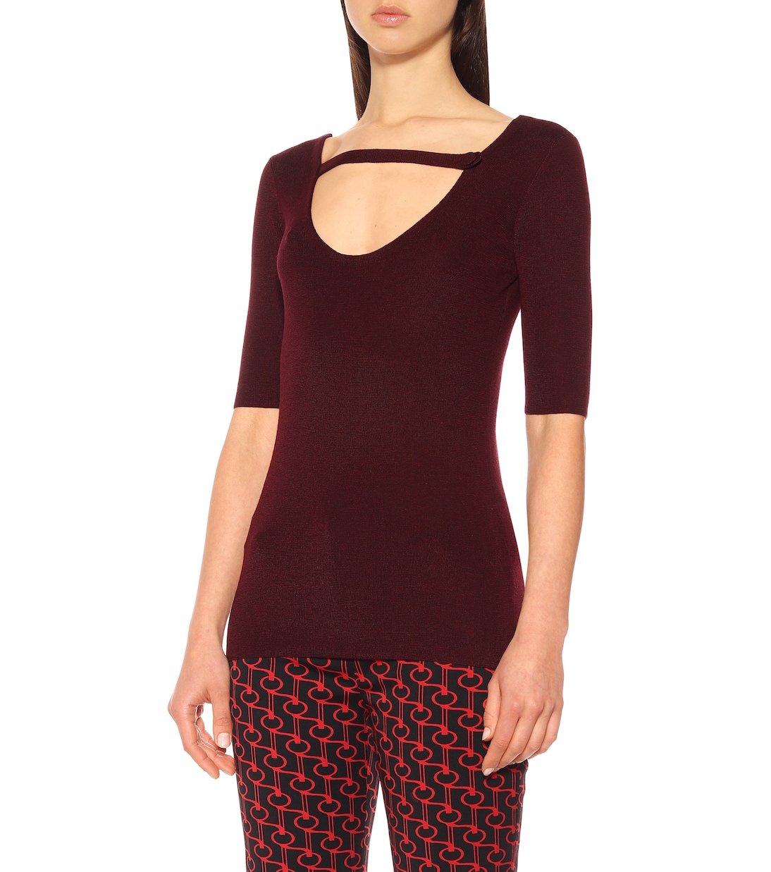 Top de cachemir y seda | Prada