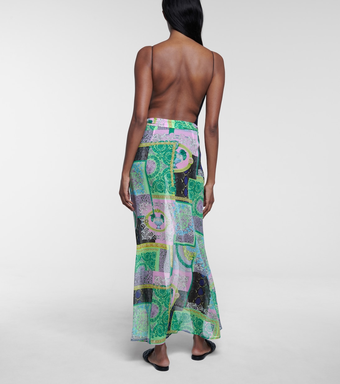 Printed silk sarong | Versace