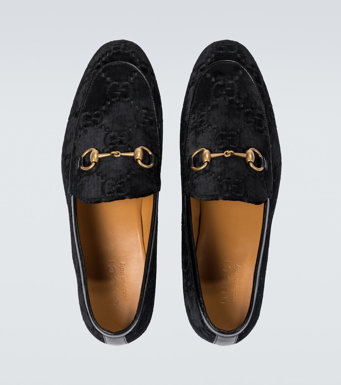 Jordaan GG velvet loafers in black Gucci Mytheresa