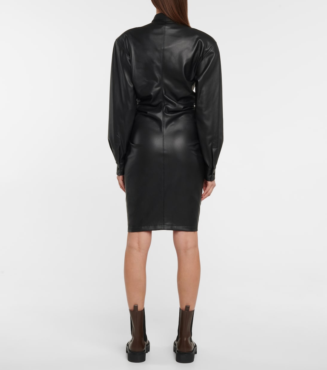 Ruched faux leather minidress | Philosophy di Lorenzo Serafini