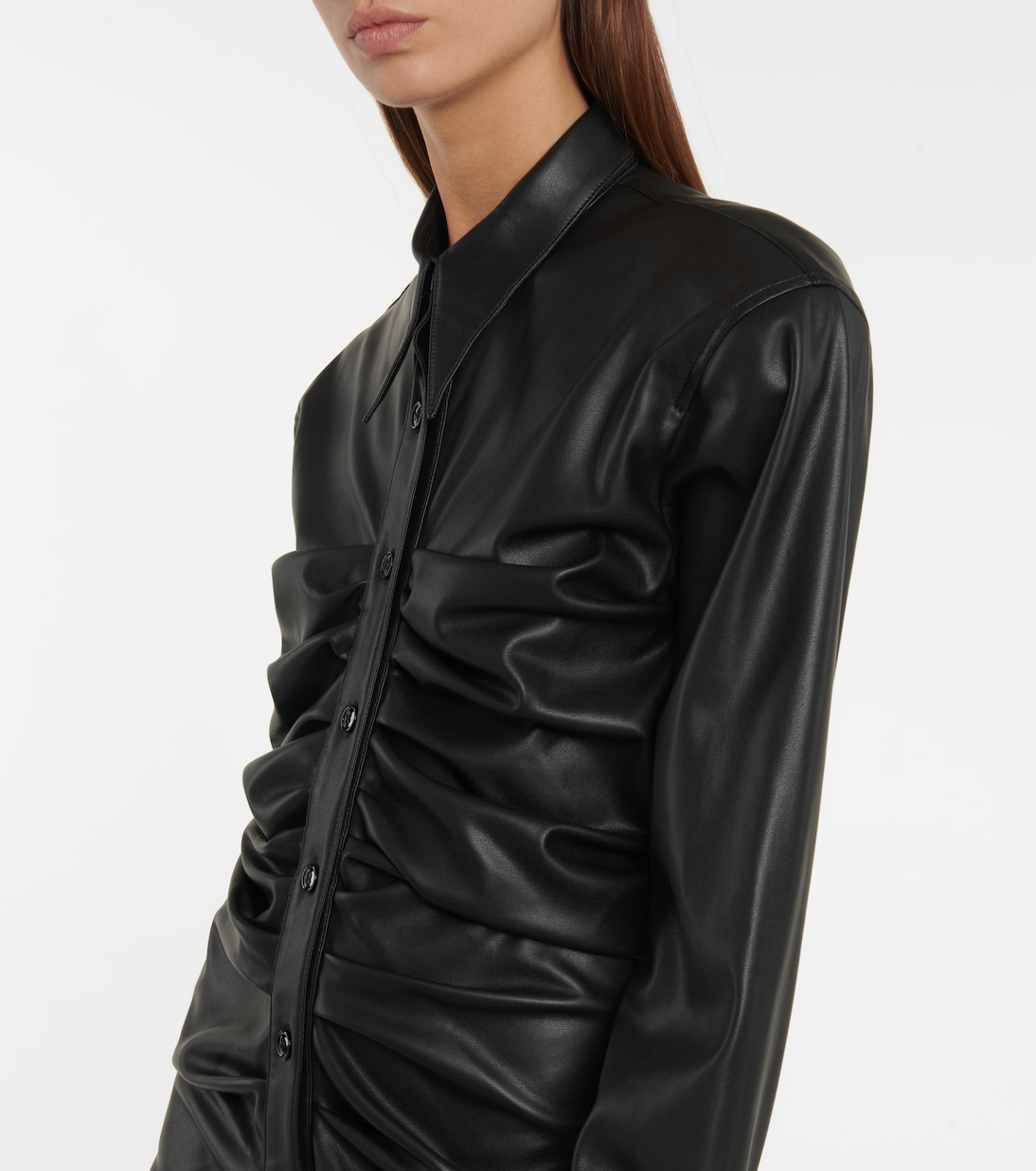 Ruched faux leather minidress | Philosophy di Lorenzo Serafini